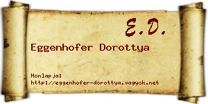 Eggenhofer Dorottya névjegykártya